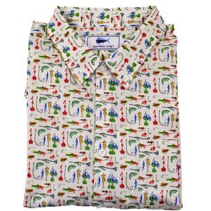 NWOT Southern Lure Short Sleeve Casual Sport Shirt Fish Tackle Box Cotton sz. M